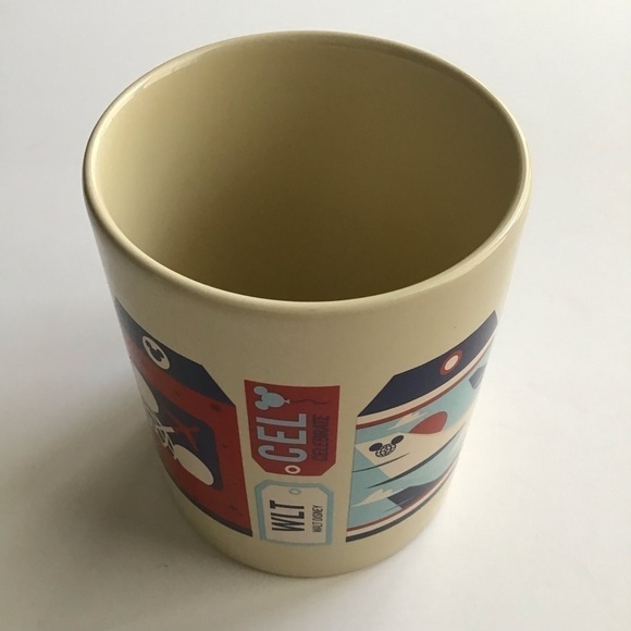 Vintage Disney Parks Luggage Tags Travel Theme Coffee Mug Ceramic Tea Cup MINT - Picture 14 of 14